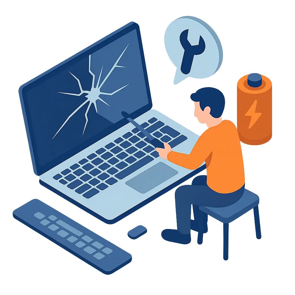 Professionelle Laptop-Reparatur Service in Neuwied - Display, Tastatur, Akku, Scharnier und Flüssigkeitsschäden